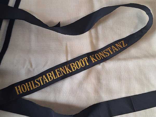 Mützenband Tellermütze Bundeswehr Bundesmarine Uniform Hohlstablenkboot Konstanz