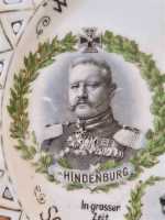 1. Weltkrieg Patriotischer Porzellanteller Hindenburg...