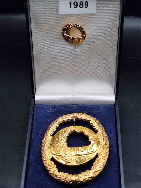 USPE Ehrenmedaille Orden 1989 Europäisches Polizei-Leistungsabzeichen Goldstufe