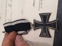 EK2 Eiserne Kreuz 2. Klasse mit Urkunde Res. Inf. Regt. 81. 8. Komp 222. Inf Div