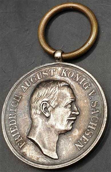 Medaille für Treue in der Arbeit 3.Form König Friedrich August 1905 Orden Silber