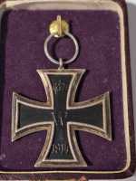 EK2 Etui Eiserne Kreuz 2. Klasse 1914 Militaria 1. Weltkrieg Orden Hersteller KO