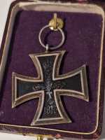 EK2 Etui Eiserne Kreuz 2. Klasse 1914 Militaria 1. Weltkrieg Orden Hersteller KO