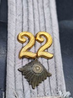 Schulterklappen Schulterstücke Uniform 2. Weltkrieg 22. Infanterie Division