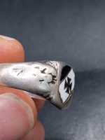 Ring Weltkrieg Patriotisch Eiserne Kreuz 800 Silber Punze Militaria