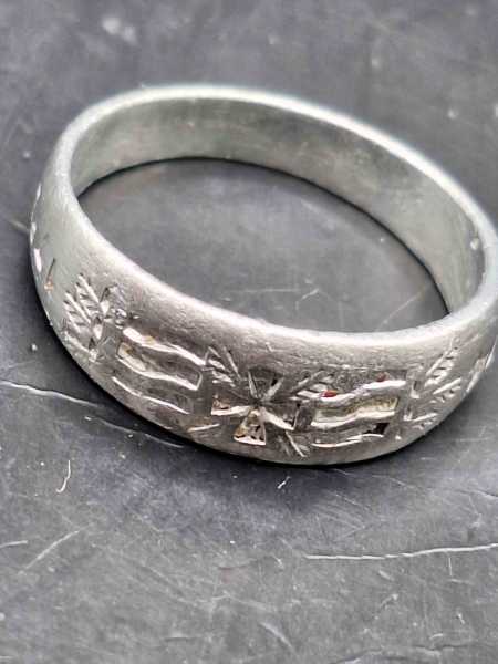 Patriotischer Ring Eiserne Kreuz 1914 1917 1. Weltkrieg Feldzug Flandern