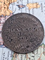 Militaria Medaille Weihnachten 1918 Zur Erinnerung an die Goldene Hochzeit 1918