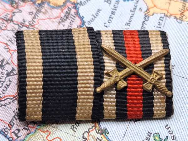 Orden Militaria 2er Bandspange Feldspange FEK Frontkämpfer EK Eiserne Kreuz