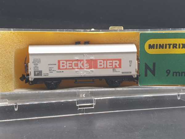 Minitrix 3532 Becks bier Transporter Kühlwagen Spur N 1:160 Eisenbahn Modellbau