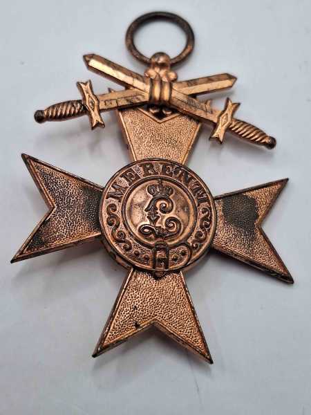 Militärverdienstkreuz 3.Klasse mit Schwertern 1913 Merenti König Ludwig 05