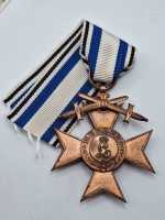 Militärverdienstkreuz 3.Klasse mit Schwertern 1913 Merenti König Ludwig Am Band