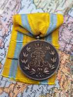 F.A.M. in Silber Friedrich August Medaille Am Band Abzeichen Orden