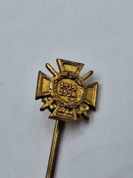 Anstecknadel Miniatur 1914 1918 FEK Frontkämpfer Ehrenkreuz Orden Militaria