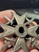 Spanienkreuz in Silber mit Schwertern 835 Schöner Zustand Wilhelm Deumer