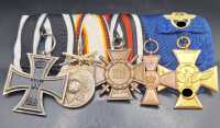 5er Ordenspange Goldene Verdienstmedaille mit Schwertern...