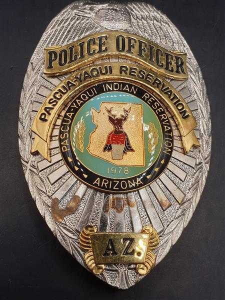 Police Officer Pascua-Yaqui ReservationUSA Polizei Badge Abzeichen Marke Insigne