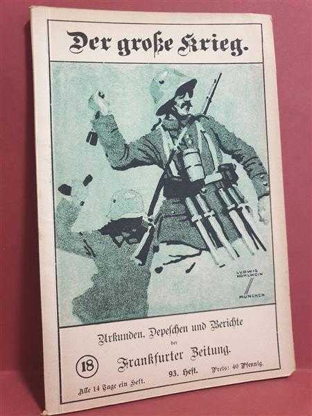 Der große Krieg Urkunden Depechen Berichte Heft 93 Paris Litauen Militaira