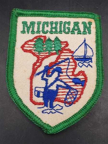 Stoffabzeichen Patch Michigan Vintage Abzeichen Brust / Ärmelabzeichen USA