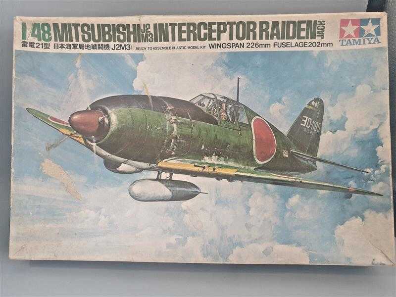 Tamiya Raiden Tamiya 450 Mitsubishi J2M3 Interceptor Raiden Jack 1:48 Flugzeug Mili ...