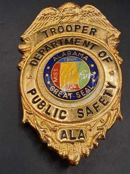 Trooper Alabama Public Safety Police Polizei Badge Abzeichen Marke Insigne USA