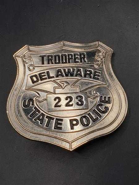 Trooper Delaware 223 State Police Polizei USA Badge Abzeichen Marke Insigne