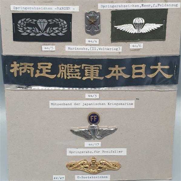 2. WW Japan Fallschirmjäger Parachute Kriegsmarine U-bootabzeichen Badge RAR