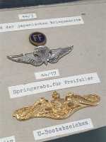 2. WW Japan Fallschirmjäger Parachute Kriegsmarine U-bootabzeichen Badge RAR