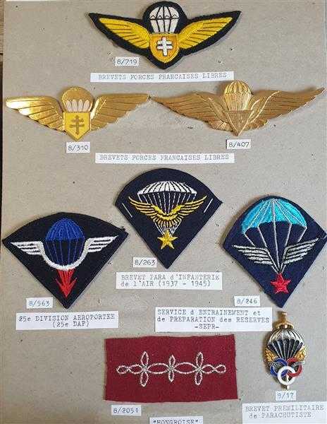 Frankreich France Fremdenlegion Brevets Forces Francaises Libres Patch Parachute