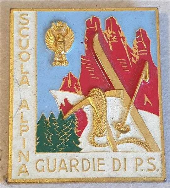 Italien Italian Badge Alpini Montagna Gebirgstruppe Scuola Alpina Guardie DI P.S