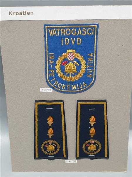 Kroatien Feuerwehr Fire Brigade Patch Ärmelabzeichen Vatrogasci IDVD Petrokemija