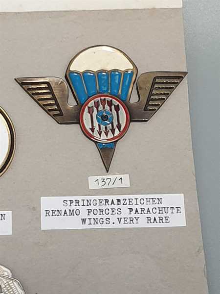 Mosambik Fallschirmspringer Parachute Renamo Forces  500 Sprünge Military Badge