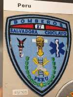 Peru Feuerwehr Fire Brigade Patch Ärmelabzeichen Bomberos Olaya Lima Chorrillos