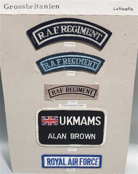 Royal Air Force RAF Regiment Patch Badge UKMANS Alan Brown Tropenuniform Militär