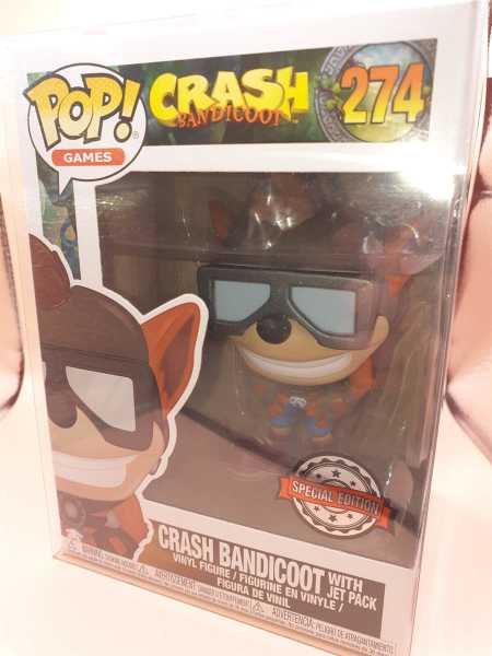 FUNKO POP! Crash Bandicoot 274 with JET PACK Special Edition PROTECTOR