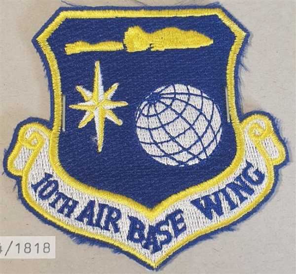 USA Patch Ärmelabzeichen USAF Air Force 10th Air Base Wing Uniform Badge