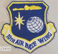 USA Patch Ärmelabzeichen USAF Air Force 10th Air...