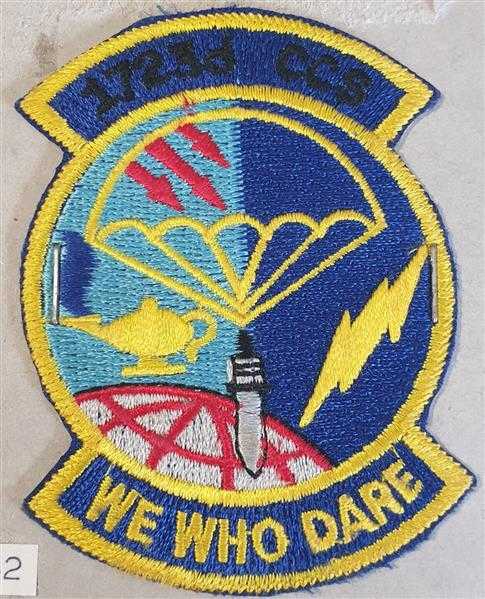 USA Patch Ärmelabzeichen USAF Air Force 1723d CCS We Who Dare Uniform Badge