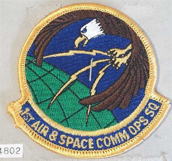 USA Patch Ärmelabzeichen USAF Air Force 1st Air & Space Comm Ops Sq. Rammstein