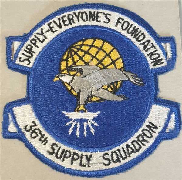 USA Patch Ärmelabzeichen USAF Air Force 36th Supply Squadron Everyone Foundation