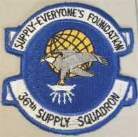 USA Patch Ärmelabzeichen USAF Air Force 36th Supply...