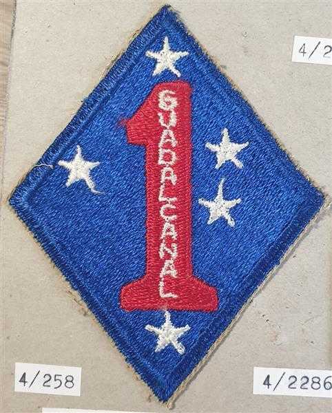 USA Patch Ärmelabzeichen USMC Marine Corps 1st Marine Division Guadalcanal