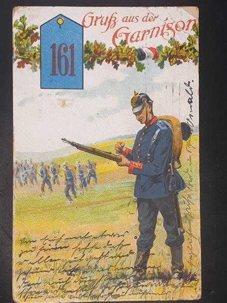 Ak Ansichtskarte Feldpost 2. Comp. Infanterie Regiment 161 Trier Gruß aus Garnis