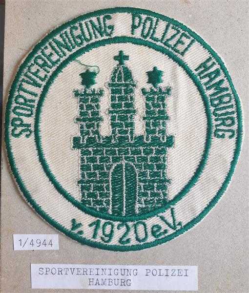 Altes Ärmelabzeichen PSV Polizei Sportvereinigung 1920 Hamburg Patch