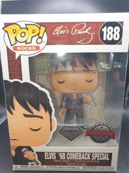 FUNKO POP! Elvis Presley 188 Elvis 68 Comeback Special Diamond Special Edition