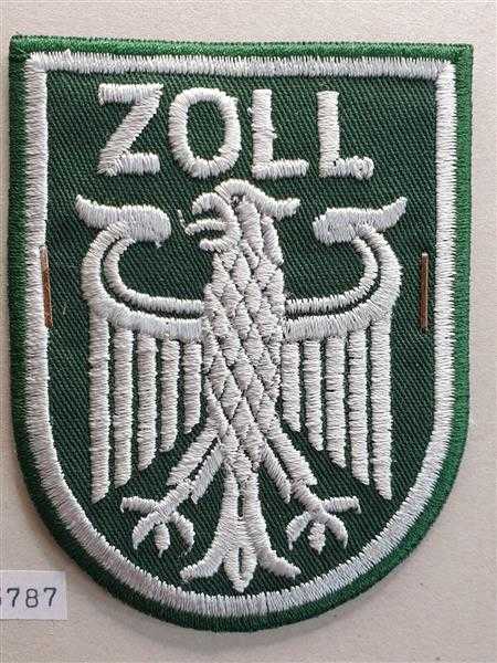 BRD Zoll Ärmelabzeichen Brustabzeichen Stoff Feine Ausführung Polizei