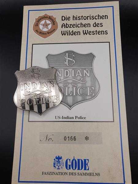 Indian Police Metal Breasts Polizei USA Badge Insigne Abzeichen Wilden Westens