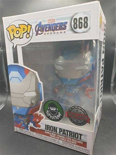 FUNKO POP! Marvel Avengers Endgame 868 Iron Patriot Popcultcha BobbleHead Specia