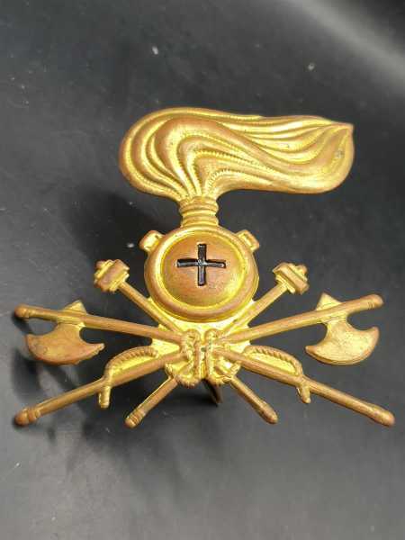 Italien Mützenabzeichen Cap Badge Genio Minatori 1934-1943 Uniform Militaria