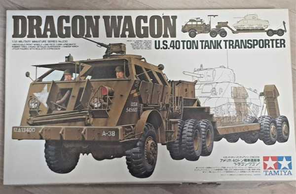 Tamiya 35230 Dragon Wagon U.S.40 TON TANK Transporter USA 1:35 Modellbausatz RAR