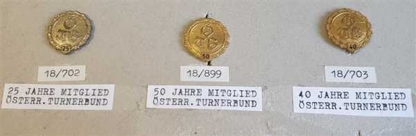 3x Orden Österreich Austria Mitgliedsabzeichen 25/30/50 Jahre Turnerbund ÖTB